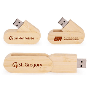 Wooden Swivel USB Flash Drive