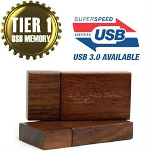 Rectangular Wooden USB Flash Drives with Magnetic Closure