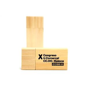 Rectangular Wooden USB Flash Drives with Magnetic Closure