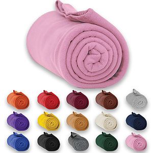 ROLL UP FLEECE BLANKET 50" X 60" W/ MATCHING WHIPSTITCH