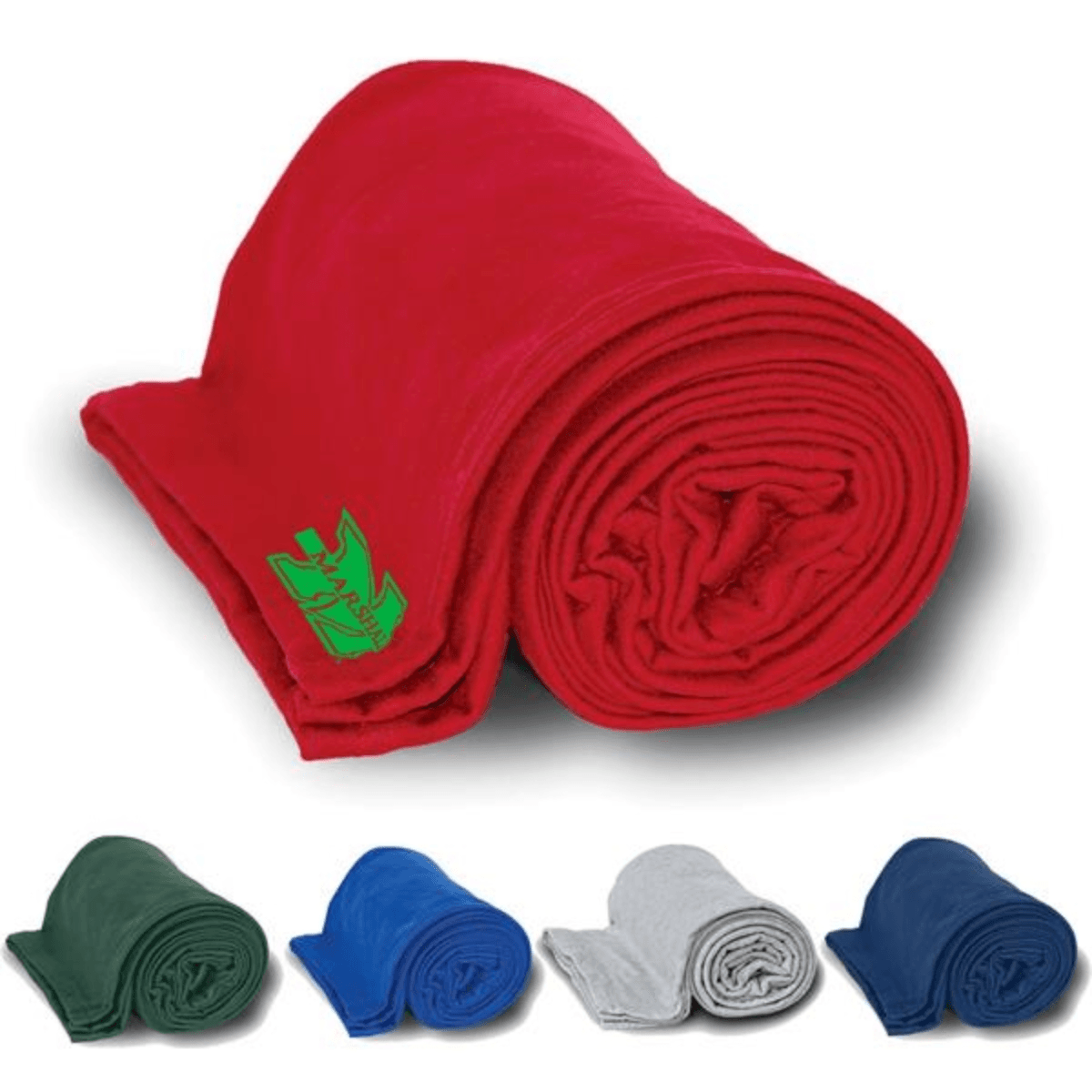 Cotton/ Poly Jersey Blanket w/ Custom Imprint, 50"x 60"