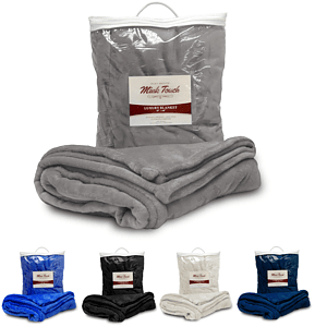 Embroidered Thick 300G Mink Touch Luxury Blankets, 60" X 72"