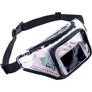 Clear PVC Waist Bag Stadium Approved Fanny Pack
