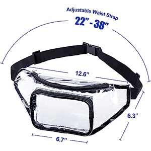 Clear PVC Waist Bag Stadium Approved Fanny Pack