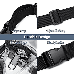 Clear PVC Waist Bag Stadium Approved Fanny Pack
