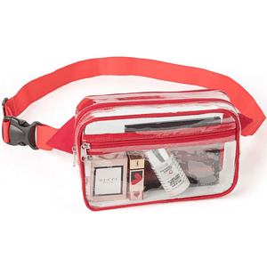 Waist Bag Stadium Approved Clear PVC Transparent Fanny Pack