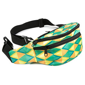 Premium Fanny Pack w/ Three Zippers Travel Waist Bag