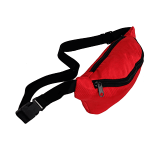 Waterproof Ribstop Waist Fanny Pack w/ 2 Zippers, 13"W x 6"H