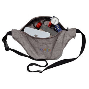 Waterproof 13"W x 6"H Heathered Fanny Packs w/ 1 Zipper & Custom Logo