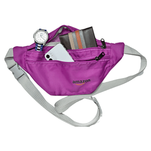 Waterproof 13"W x 6"H Heathered Fanny Packs w/ 3 Zippers & Custom Logo