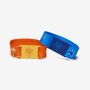 3/4" Sublimated Elastic Event Wristband w/ Card