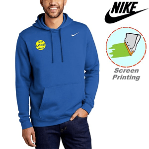 Nike Club Fleece Pullover Hoodie w/ Screen Print 8.2 oz.
