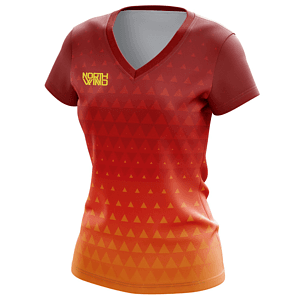 Women's 160 GSM Brushed Milk Silk Sublimation V-Neck Short Sleeve T-shirt