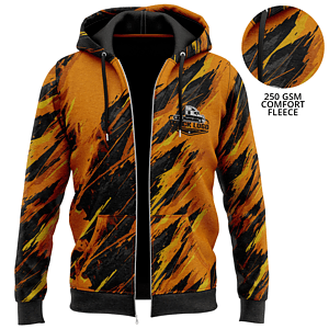 250 GSM Fleece Hoodie w/ Front Zipper & Pockets Sublimated Hoodies