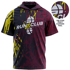 Unisex 180 GSM Cotton Feel Sublimation hooded T-shirt