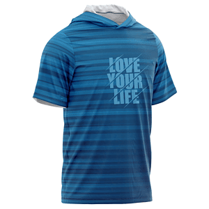 Unisex 160 GSM Brushed Milk Silk Sublimation Short Sleeve Hoodie T-shirt