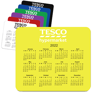 Horizontal Calendar Rubber bottom Mouse Pad