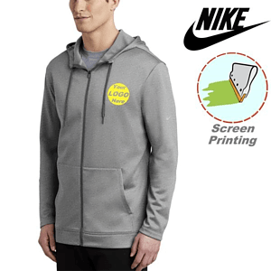 Nike Therma-FIT Full-Zip Fleece Hoodies w/ Screen Print 7 oz