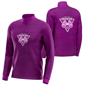 Unisex 150 GSM Short Hole Mesh Performance Sublimation Quarter Zipper Sweatshirt
