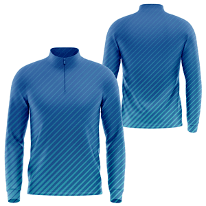Unisex 150 GSM Short Hole Mesh Performance Sublimation Quarter Zipper Sweatshirt