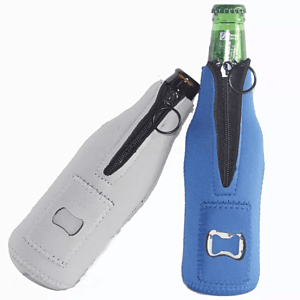 12 Oz. Neoprene Sublimated Bottle Cooler w/ Bottle Opener