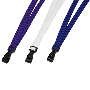 3/8 inch Flat BLank Lanyards with Plastic Attachment