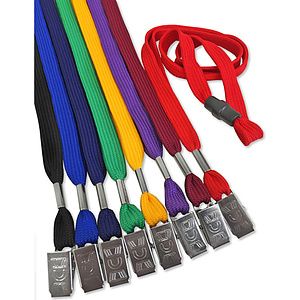 3/8 inch Flat BLank Lanyards with Safety BreaKaway