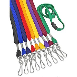 3/8 inch Flat BLank Lanyards with Safety BreaKaway