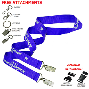 3/4" Double Ended Polyester Lanyard