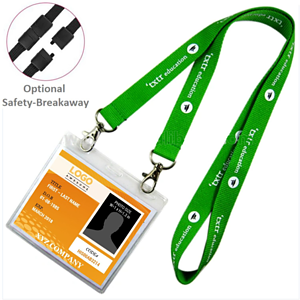 Open Ended Combo Polyester w/ Badge Holder Lanyards