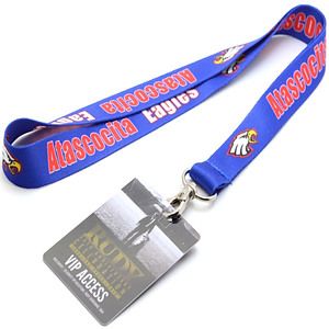 USA Made 5/8 inch Dye-Sublimation Lanyard with PVC ID Card