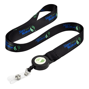 Dye-Sublimated Lanyard Badge Reel Combo w/ Safety Breakaway
