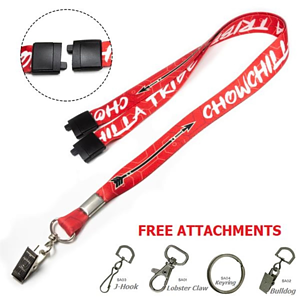 USA Made Dye Sublimated Lanyard w/ Safety Breakaway