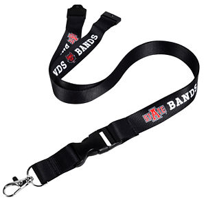 Polyester Full color Lanyards with Buckle Release & Safety Breakaway