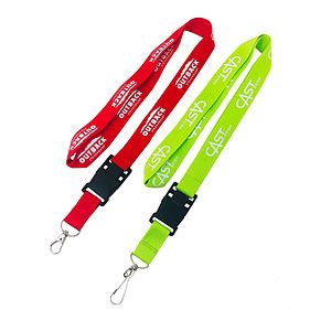 Polyester Detachable Three Quarter Inch Lanyard with USB Flash Drive