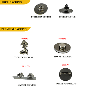 1" Die Struck Custom shaped Lapel Pins