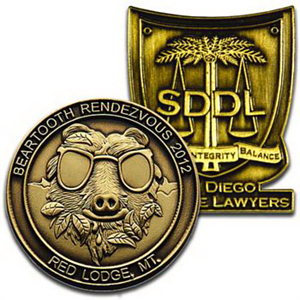 1" Die Struck Custom shaped Lapel Pins