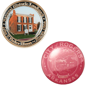 1" Custom Lapel Pins - Offset Full Color