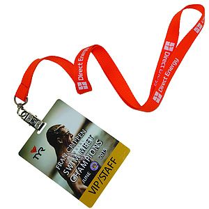 5/8 inch Polyester Lanyards w/ PVC Card