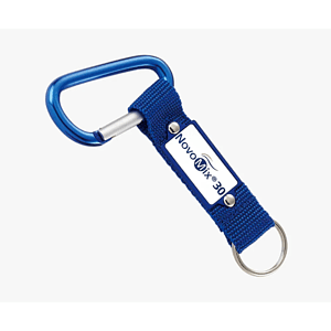 3/4" Aluminum Tag Carabiner Pocket Lanyards w/ Keyring