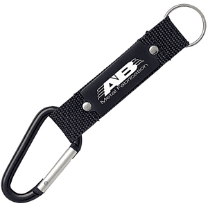 3/4" Aluminum Tag Carabiner Pocket Lanyards w/ Keyring