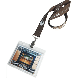 Lanyard w/ Badge holder combo Clear Vinyl