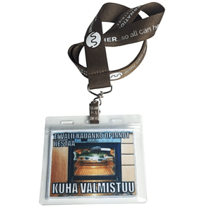 Lanyard w/ Badge holder combo Clear Vinyl