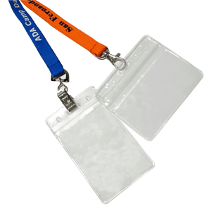 Lanyard w/ Badge holder combo Clear Vinyl