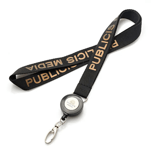 5/8" & 3/4" Eco-friendly Recyclable Polyester Lanyard with Badge Reel