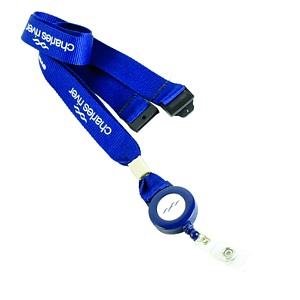 3/4" Polyester Lanyard with Retractable Reel Combo