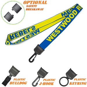 Custom Woven Lanyards w/ Plastic Attachment