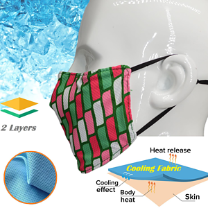 Kids IcyKool Face Mask 2-Layer Performance Summer Face Masks