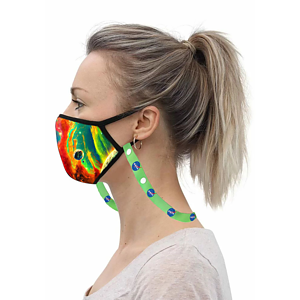 3 Layer Safety Face Mask Lanyard Combo w/ Full Color Imprint