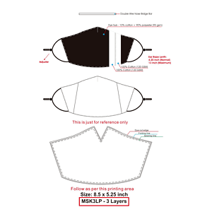 3 Layer Face Mask Lanyard Combo w/ Custom Imprint Polyester